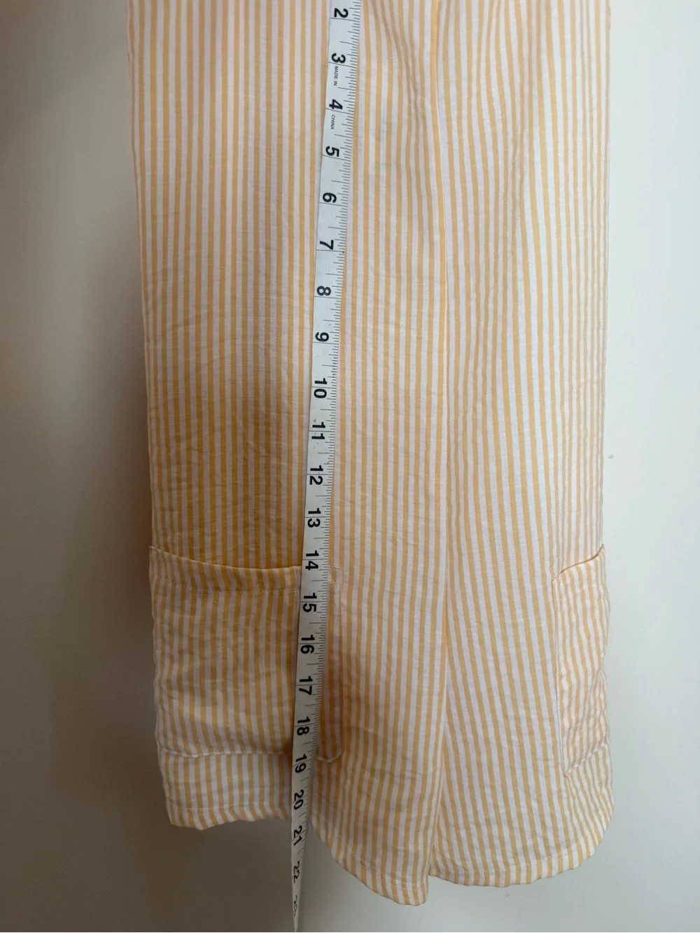 art class Yellow and White Striped Tie-Shoulder Romper